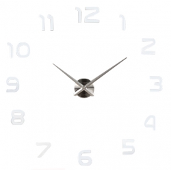 Zegar nowoczesny glamour srebrny lustrzany efekt 43-040