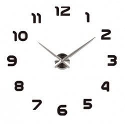 Zegar nowoczesny glamour czarny 43-043