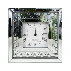 Zegar lustrzany glamour a'la kryształowy 43-061