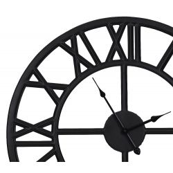 Czarny zegar z cyframi rzymskimi