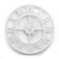 zegar biały metalowy