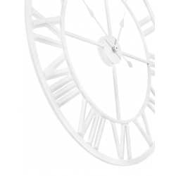 Duży zegar industrialny biały 80 cm modern loft 43-208