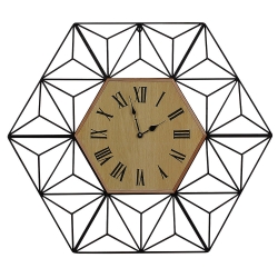 Zegar geometryczny skandynawski loft industrialny 43-219