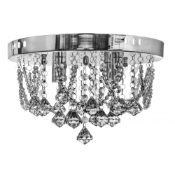 Żyrandol glamour lampa sufitowa a'la kryształowa glamour z girlandą 61-046