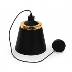 Czarno - złota lampa nowoczesna loft
