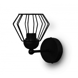 Lampa ścienna metalowa czarna 61-261