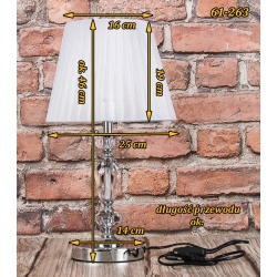 A'la kryształowa lampa sprzedawana bez żarówki