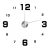 Duży zegar czarny nowoczesny duże czytelne cyfry 43-045