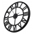 Zegar industrialny czarny 45cm loft minimalistyczny styl 43-201