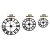 Zegar industrialny czarny 45cm loft minimalistyczny styl 43-201