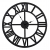 Zegar industrialny czarny 60 cm nowoczesny minimalistyczny styl 43-204